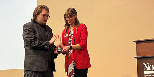 winner receiving rising star award