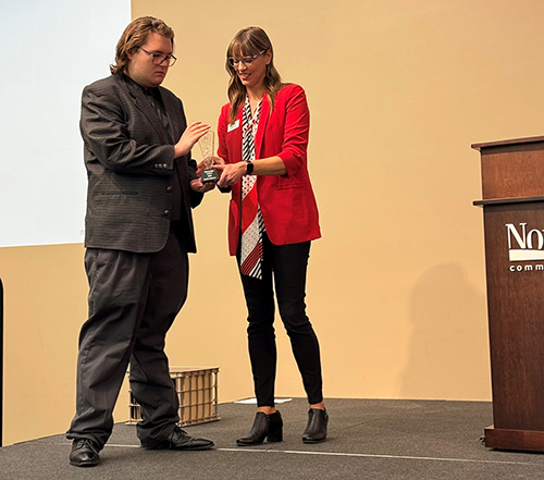 winner receiving rising star award