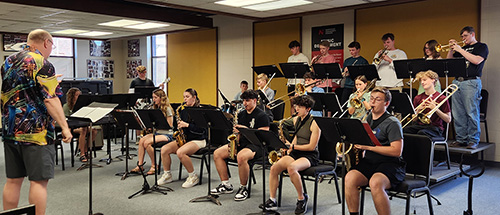 jazz band practicing