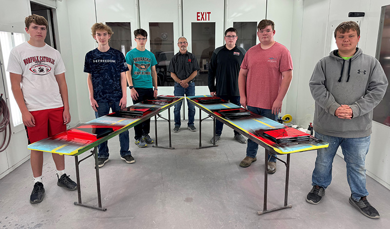 Students taking part in a new Auto and Diesel Boot Camp 