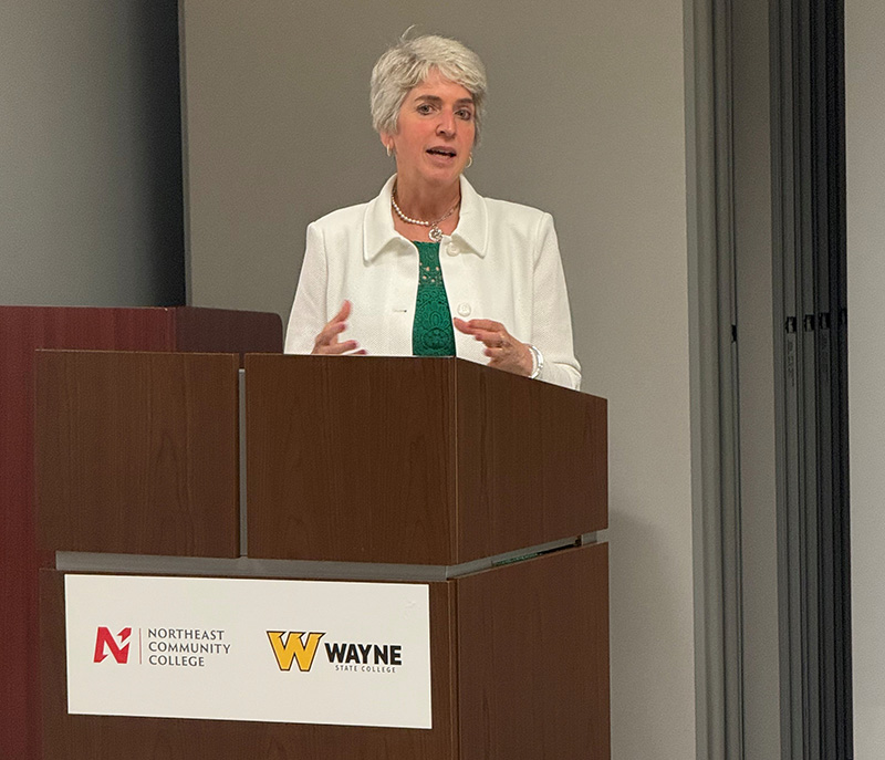 Barrett speaking at press conference