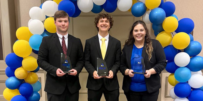 Northeast FBLA Students Holding Awards